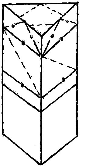 Folding method of regularly-triangular paper box