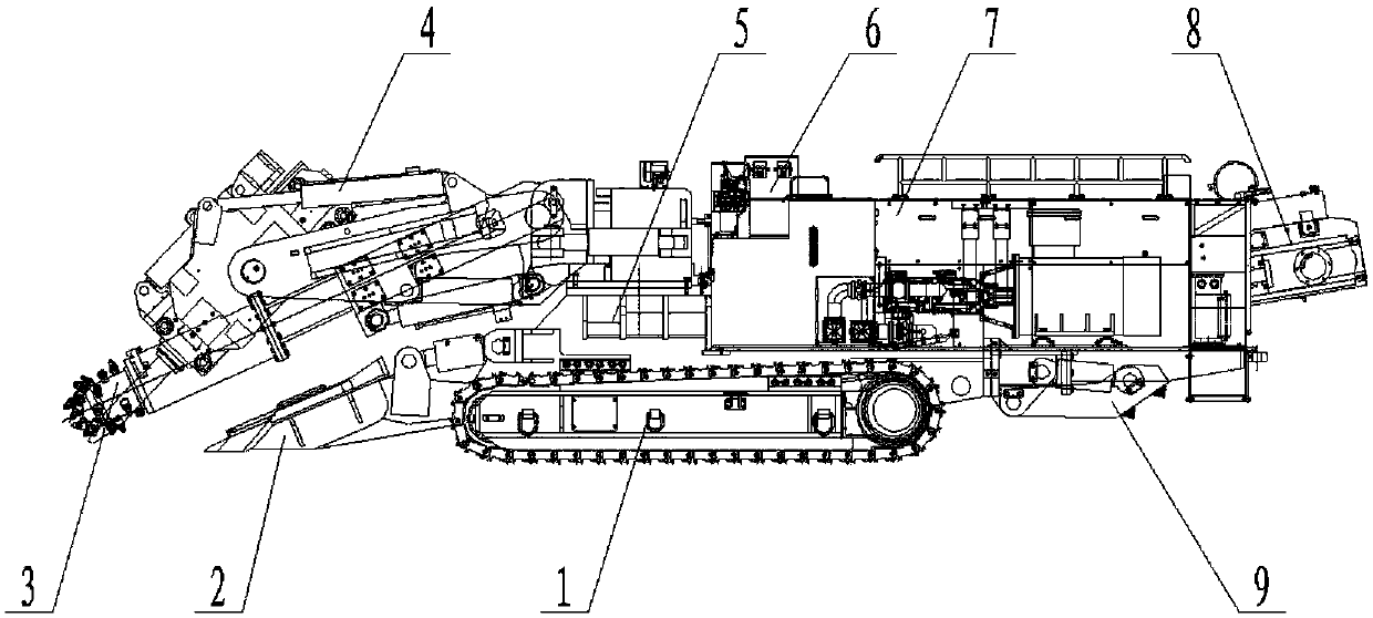 A high-efficiency and fast rock roadway boring machine