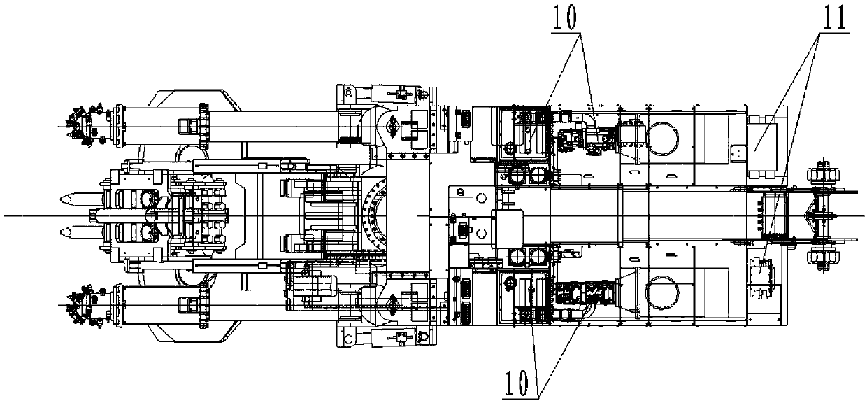 A high-efficiency and fast rock roadway boring machine