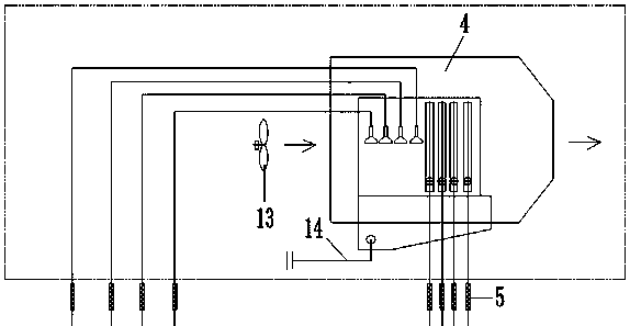 Air cooling device for secondary ventilation cooling of shield tunneling machine and working method of air cooling device