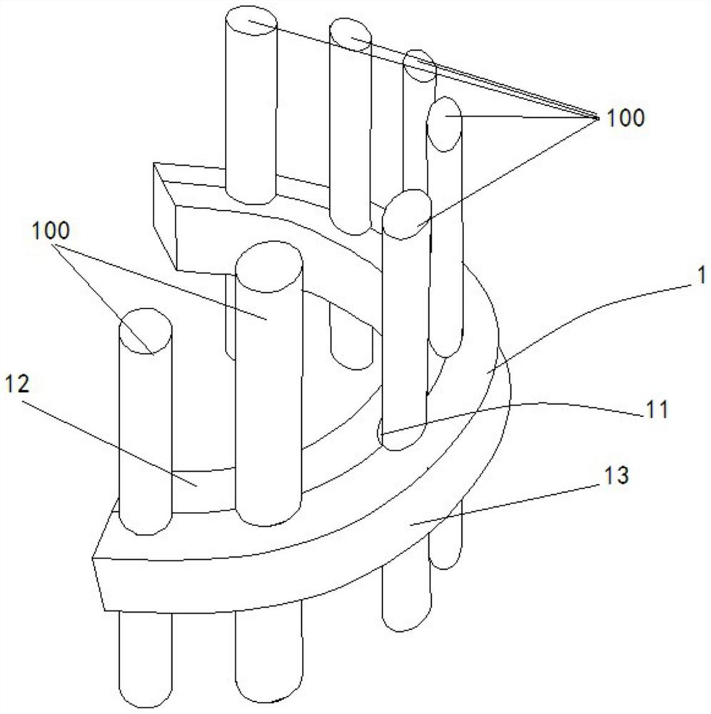 Accurate mold taking method and device for multi-tooth implantation