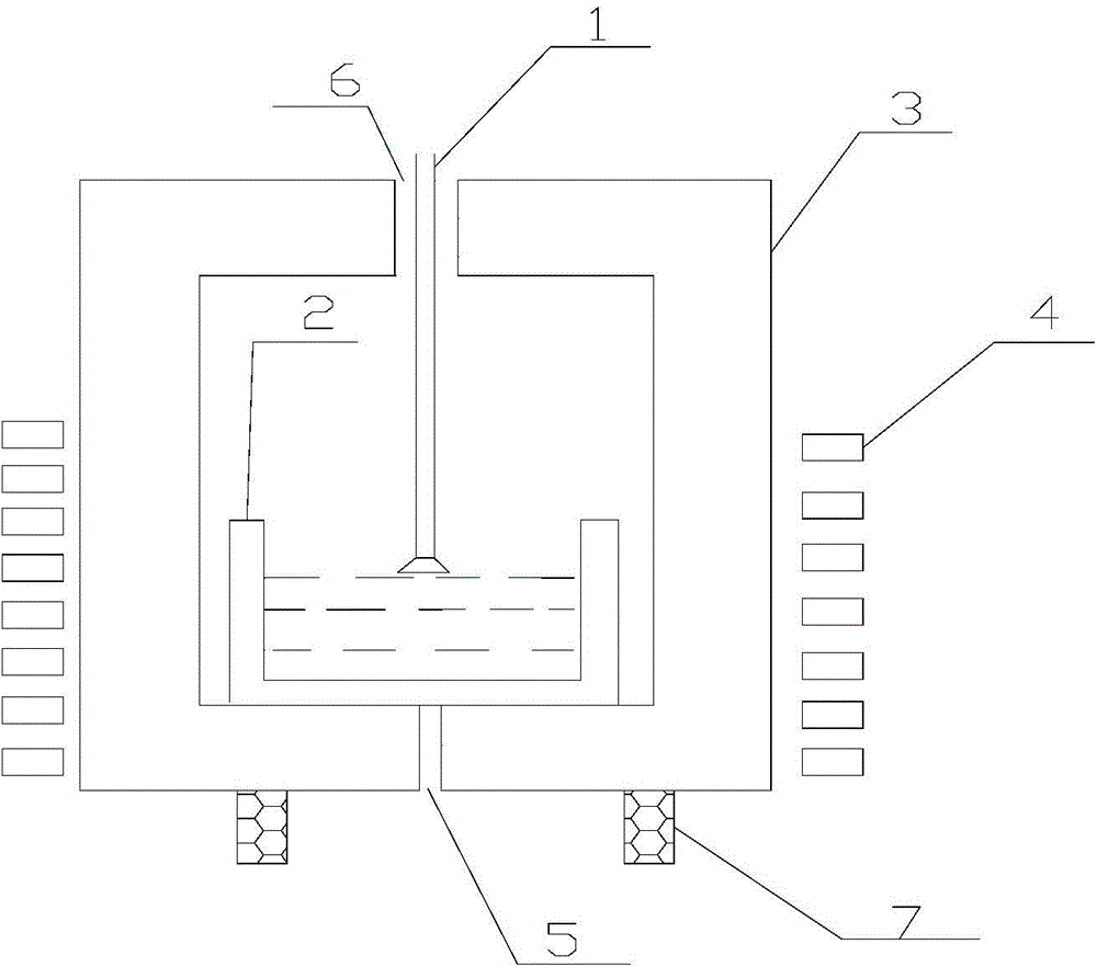 Yttrium aluminum garnet laser crystal doped growth device, crystal growth furnace and preparation method thereof