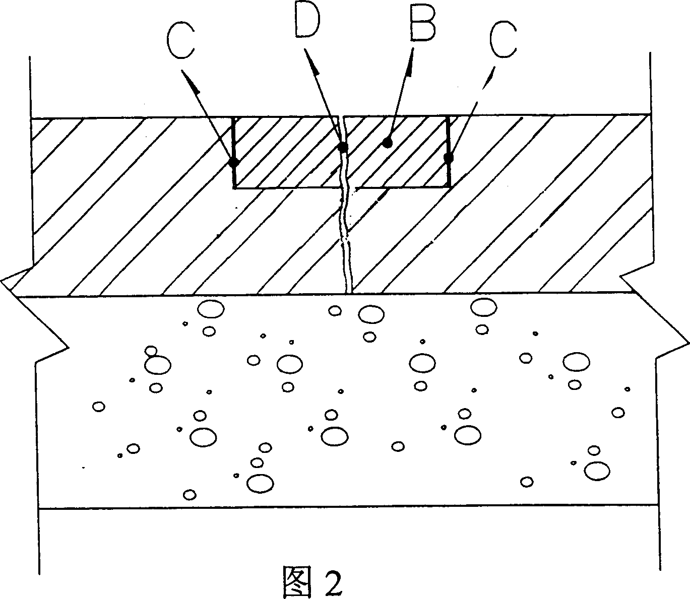 Construction method for preventing airport surface from forming crack and crushed stone