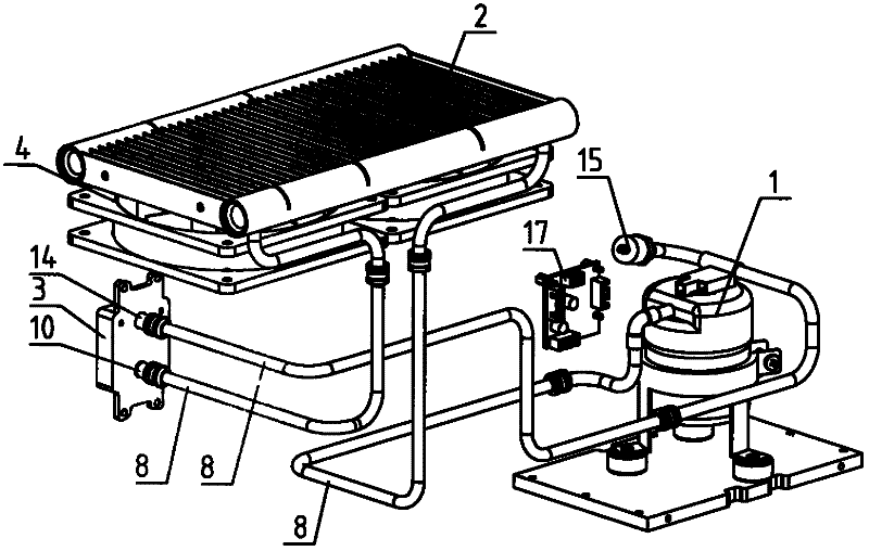 Compressor type chip temperature reducing system