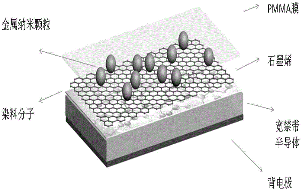 A kind of solar cell based on the principle of surface plasmon enhancement and its preparation method