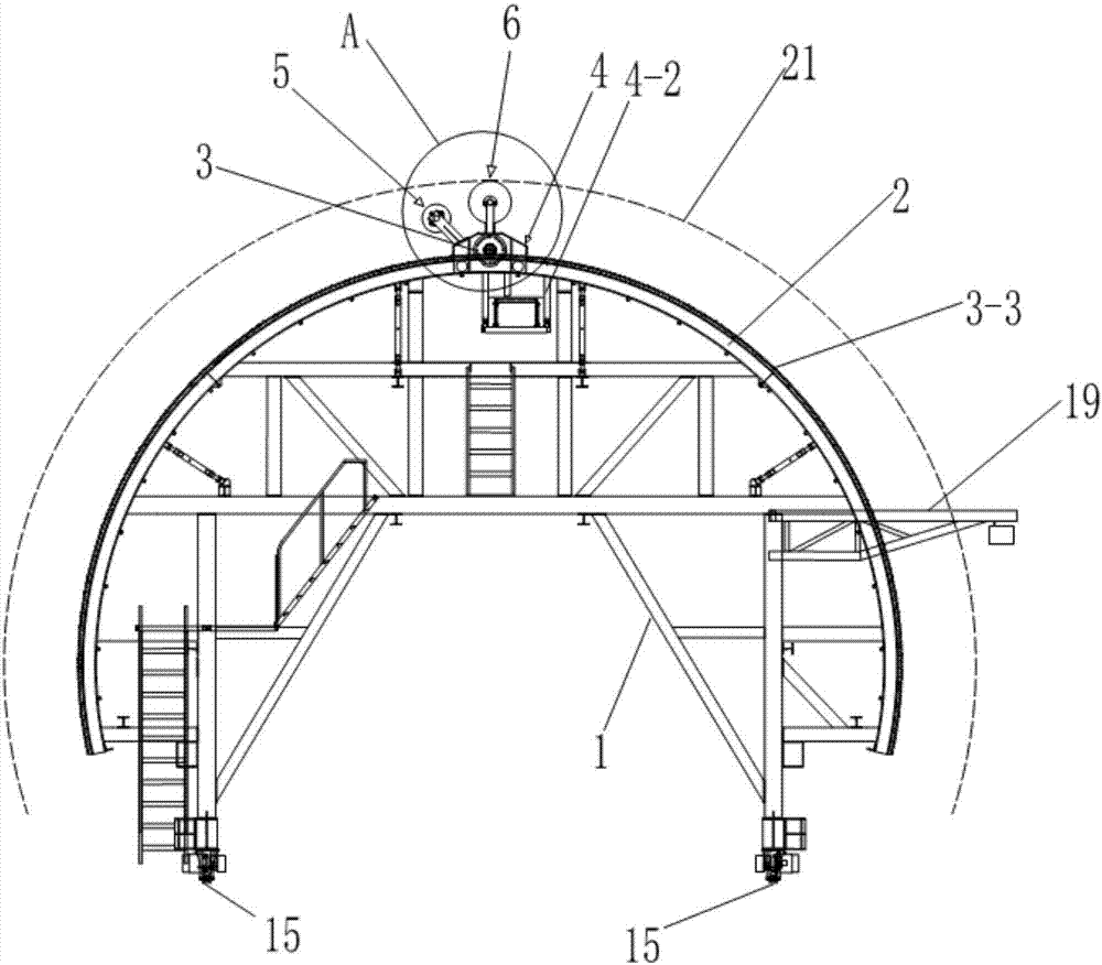 Tunnel waterproof plate laying trolley