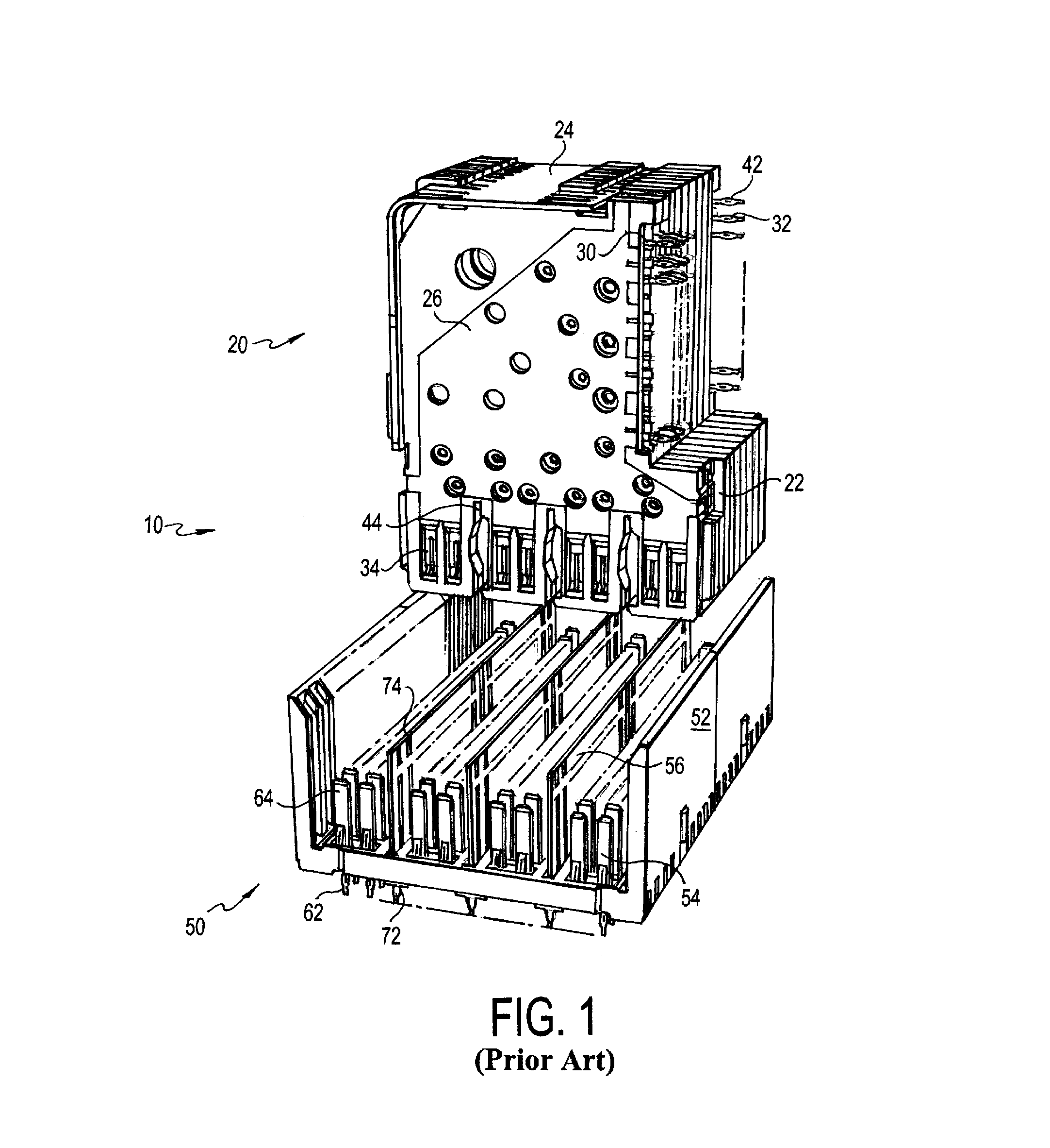 Electrical connector having thick film layers