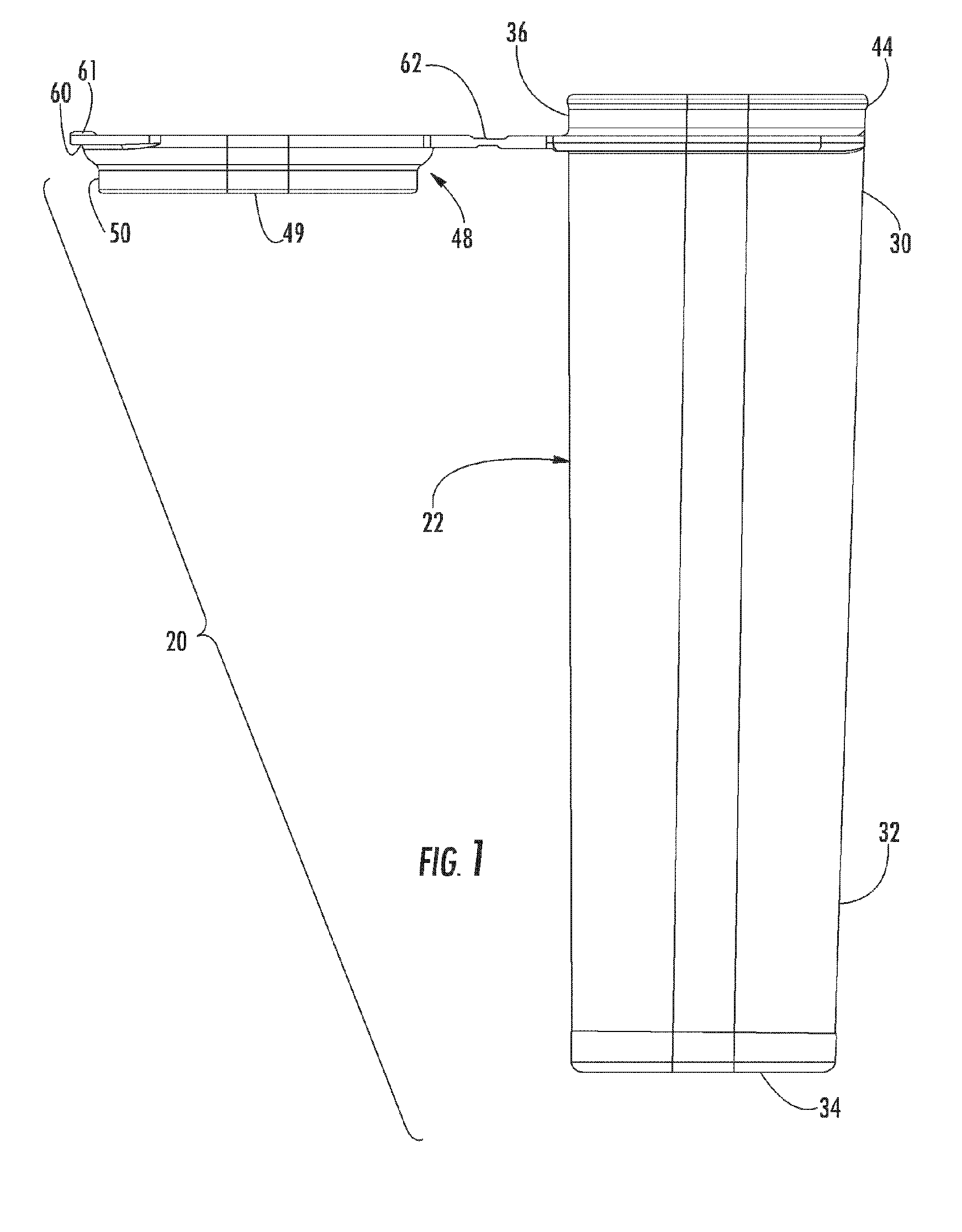 Vial with hinged cap and method of making same