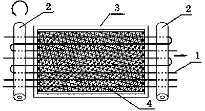 Continuous composite plating sand overlying tank for diamond cutting line