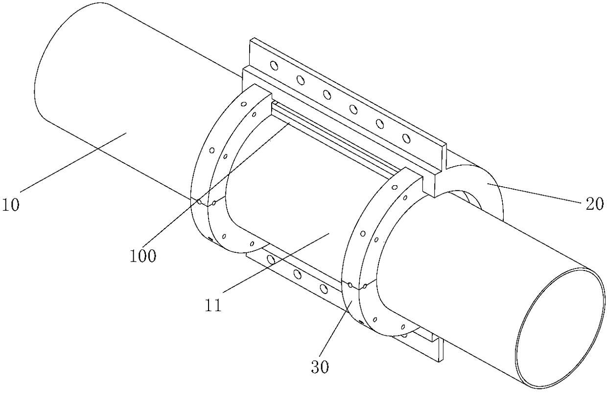 Variable-diameter pipeline sealing clamp and pipeline maintenance method