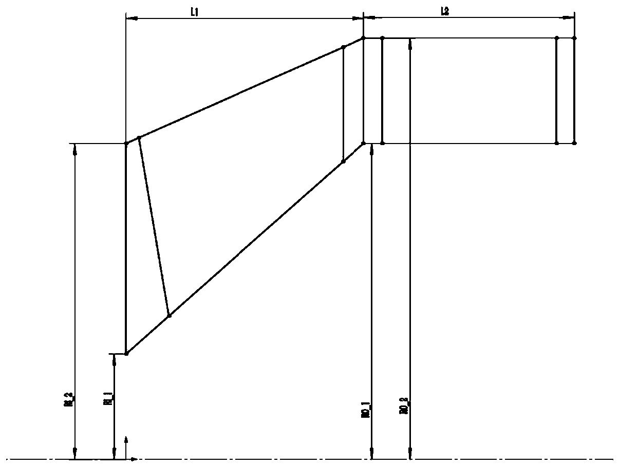 Flow-mixing fan with sine type meridional flow channels