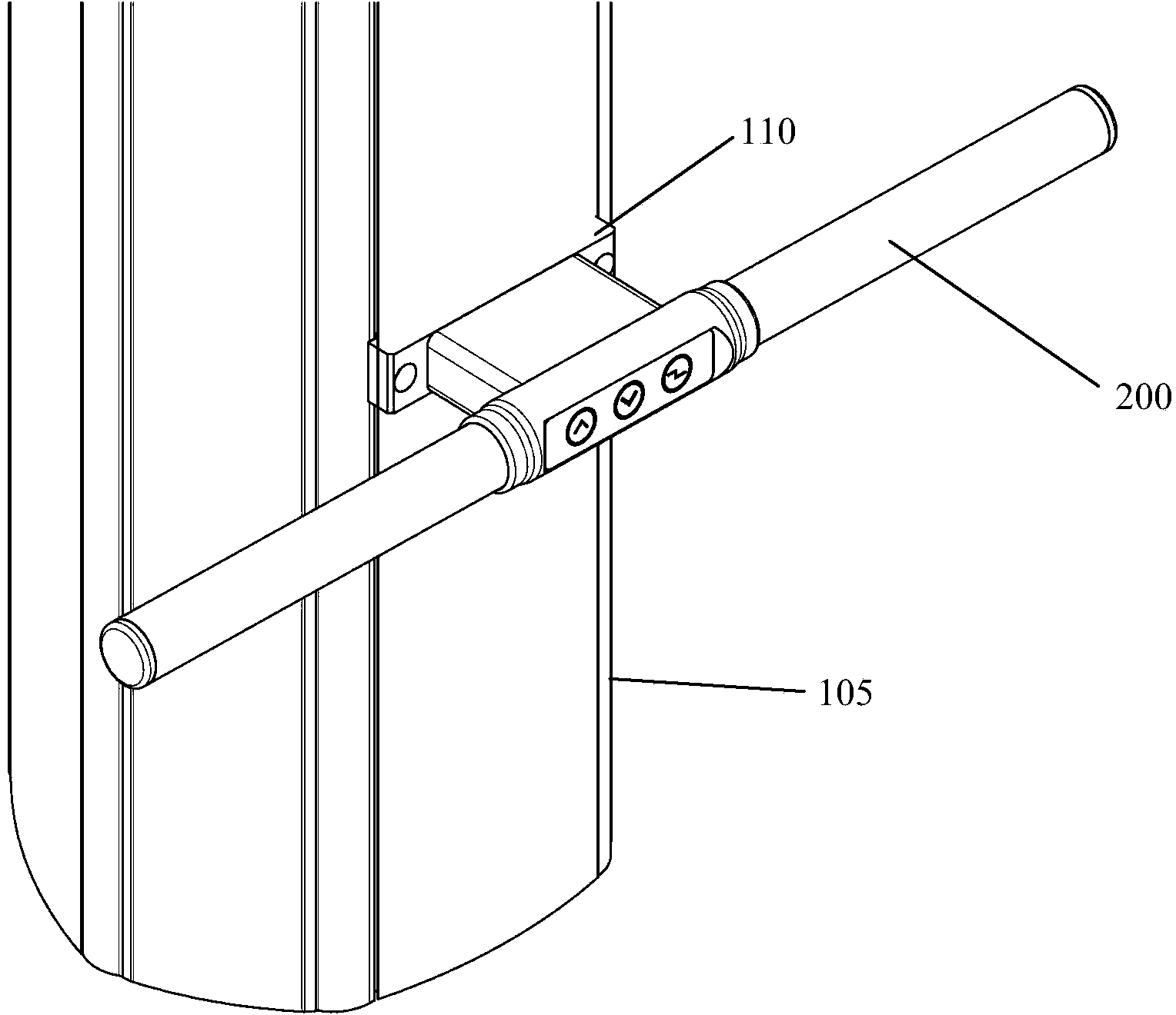 Movable type accessory fixing device applied to medical crane