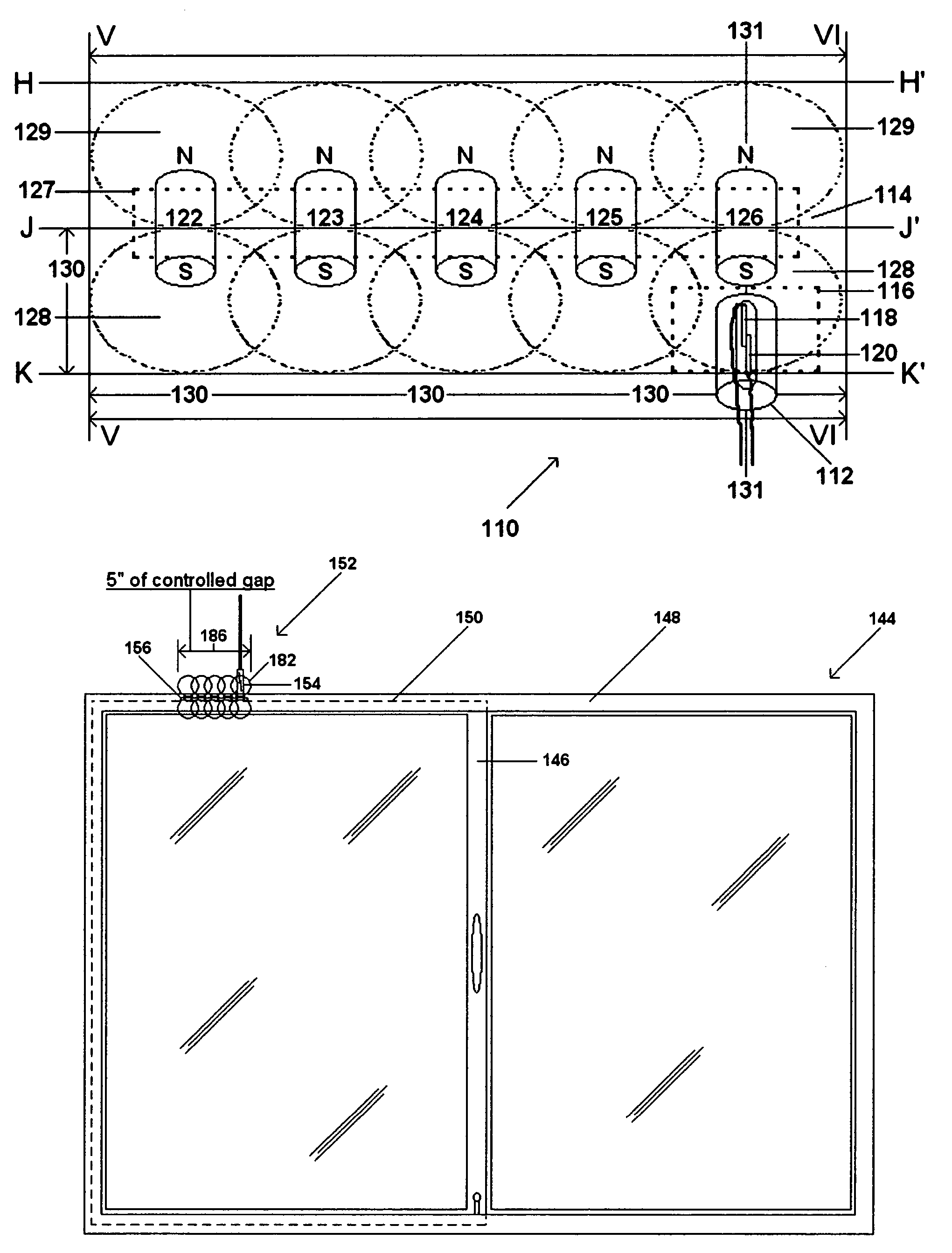 Magnetic assembly for magnetically actuated control devices