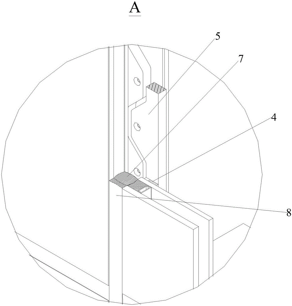 Curtain wall glass peripheral structure