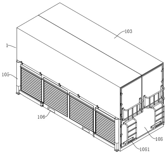 Container type mooring firefighting fire-extinguishing rescue equipment and method