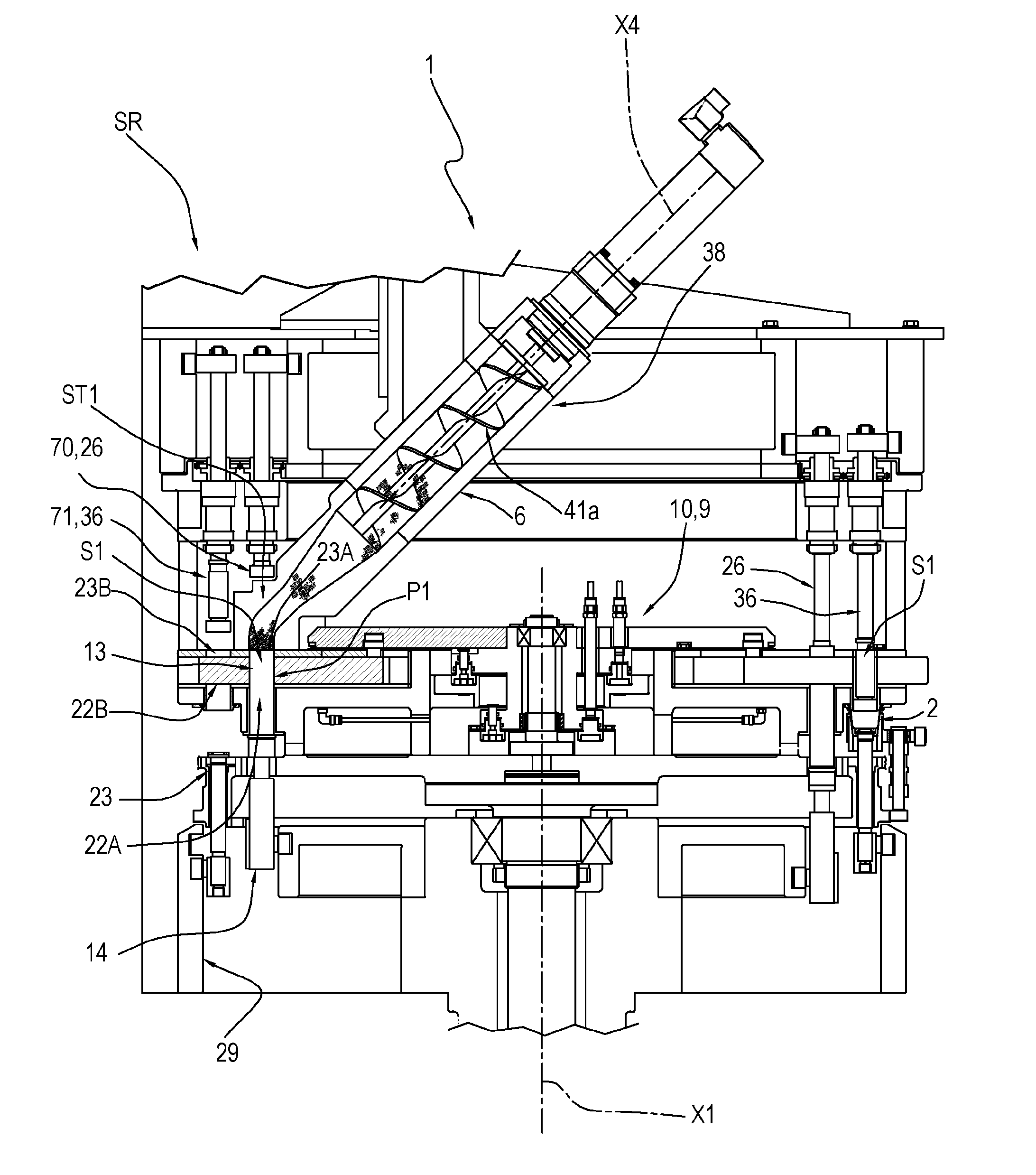 Unit and method for releasing product for extraction or infusion beverages in containers forming single-use capsules or pods