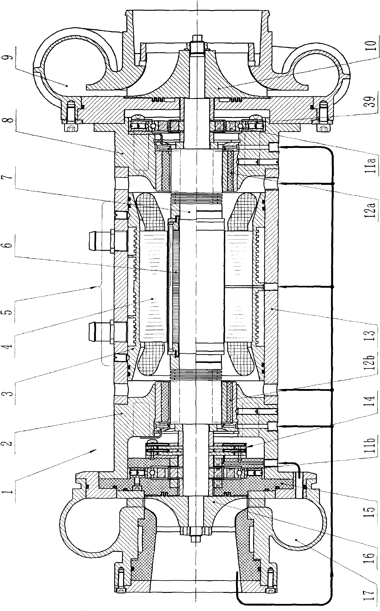 Bearing for air refrigerating machine driven by high-speed motor and the air refrigerating machine