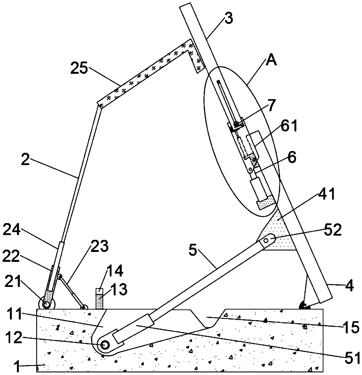 A folding device for vehicle-mounted high-mobility large-scale antenna array radar