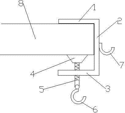 Hook mounted at the edge of table