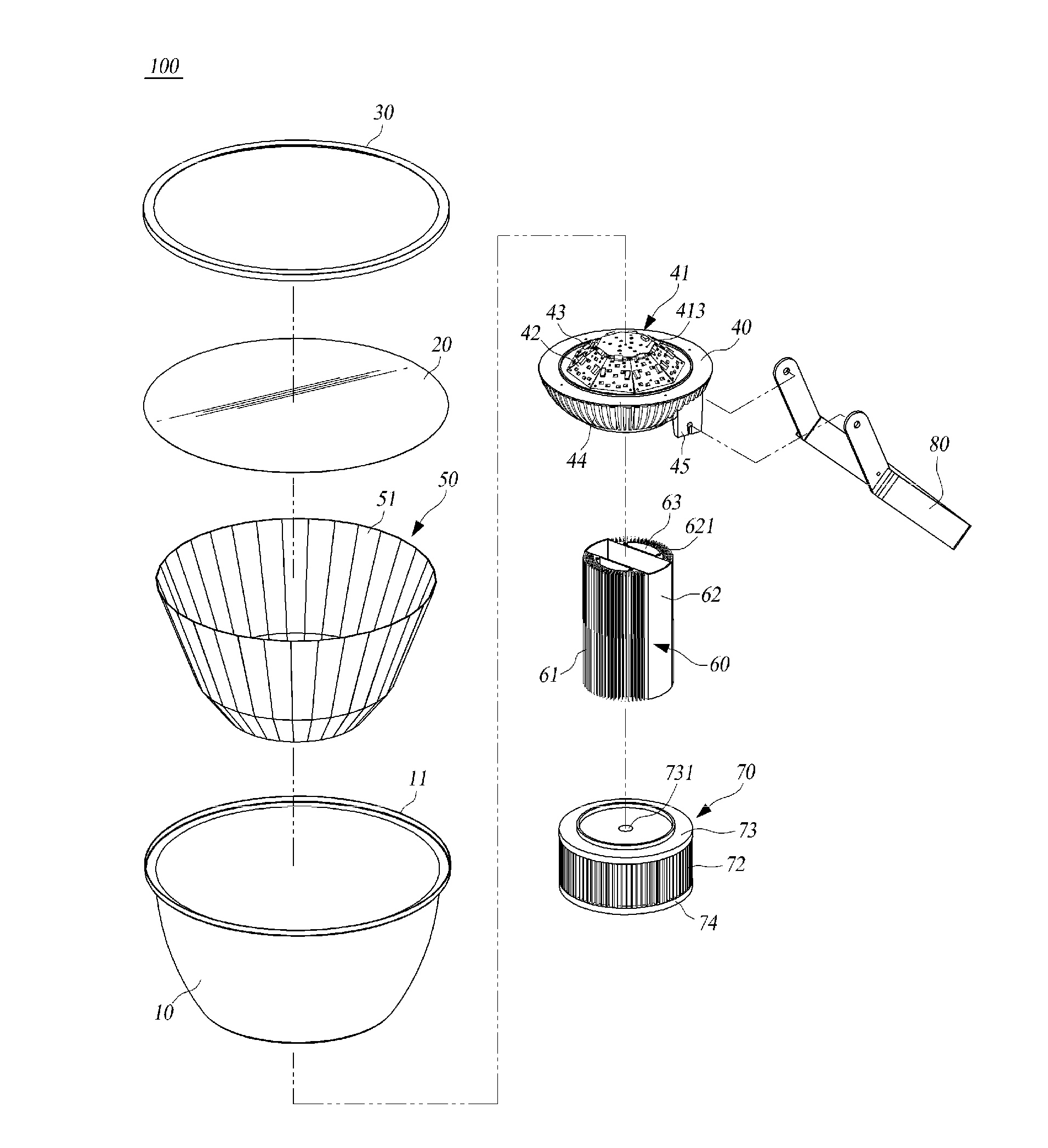 Light emitting diode floodlight