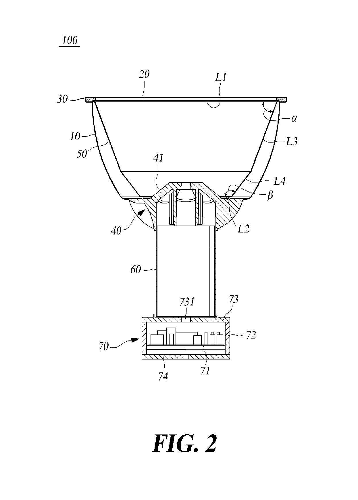 Light emitting diode floodlight