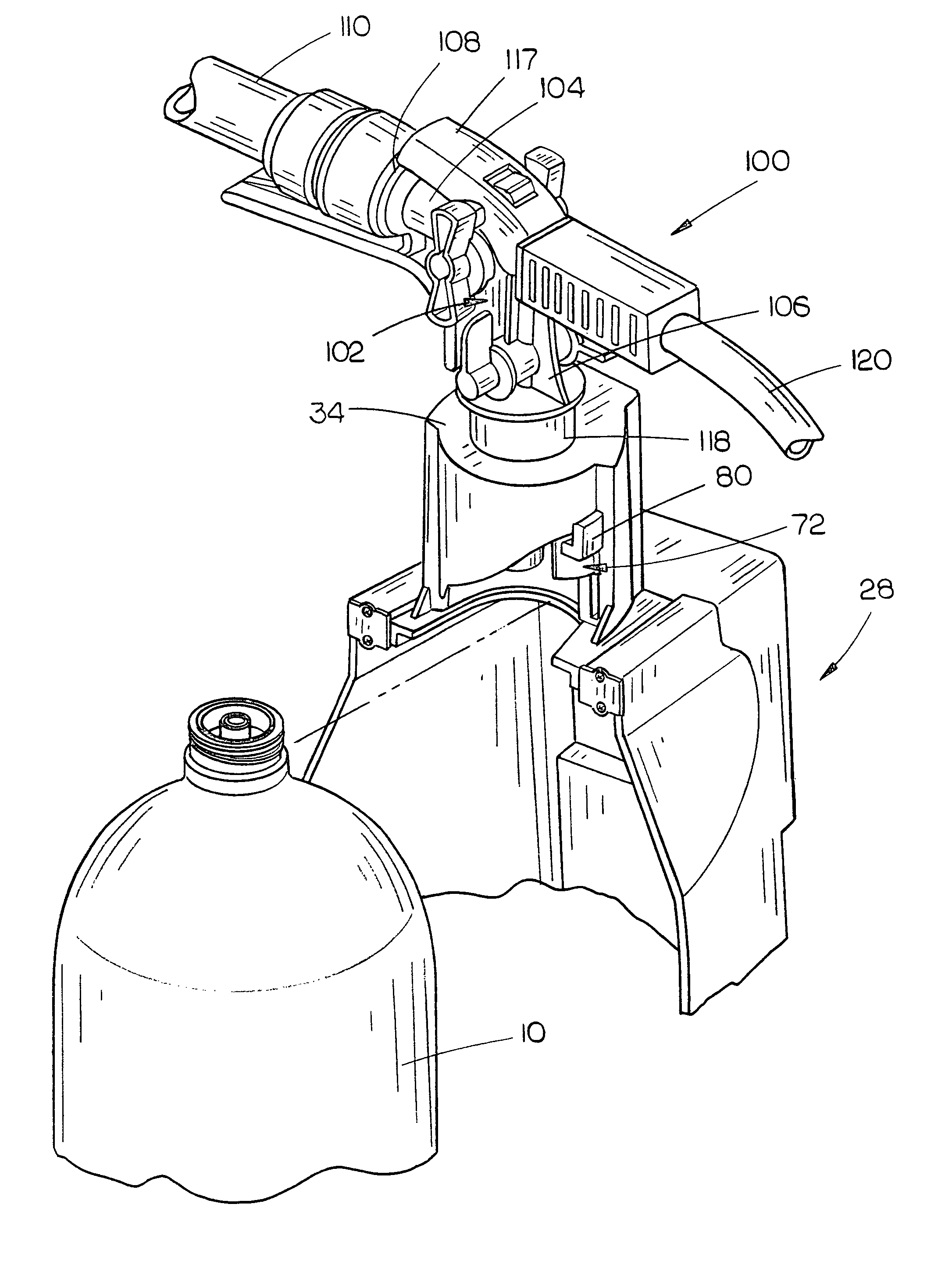 Docking station for a liquid container including a liquid dispenser