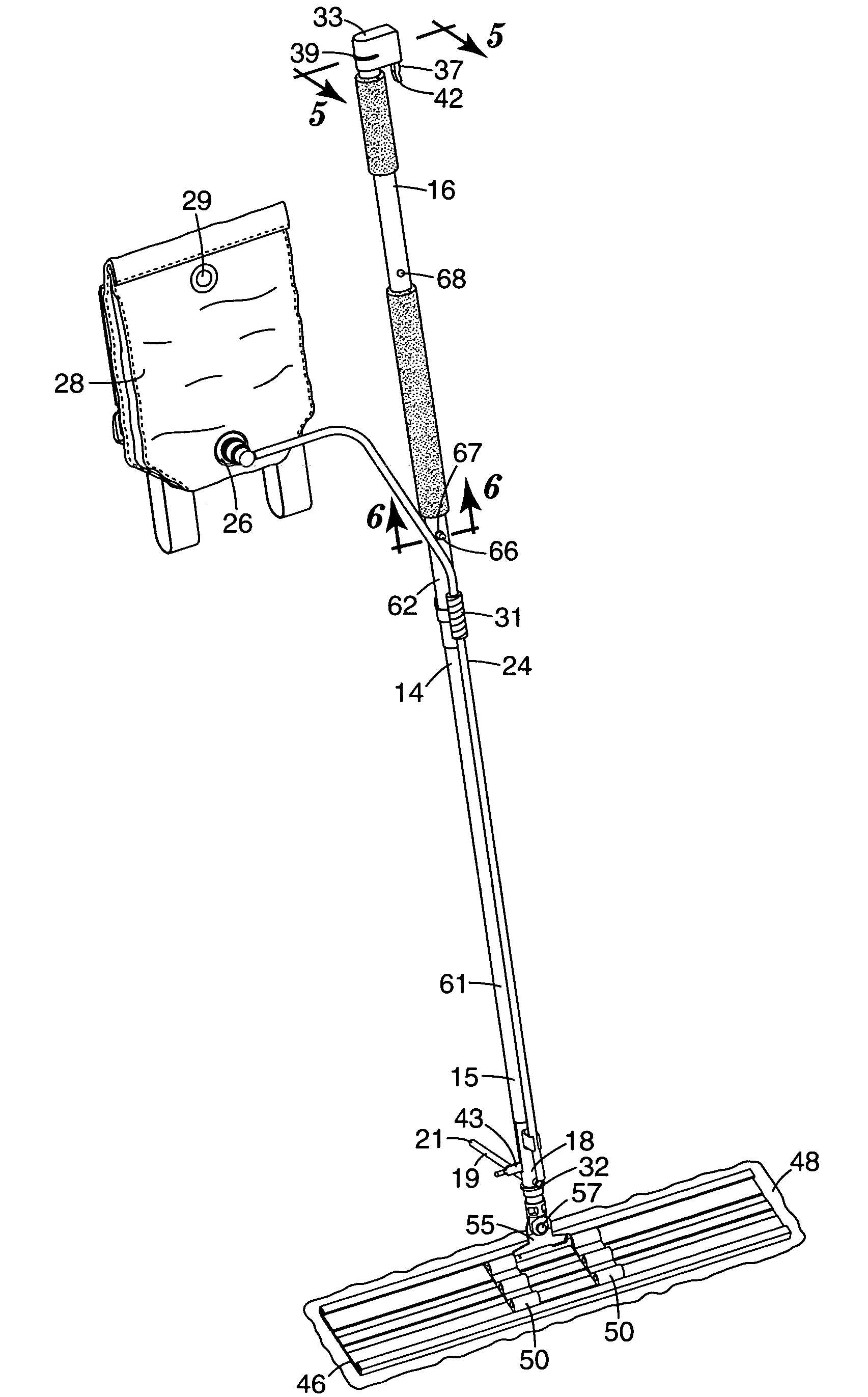 Mop assembly and cart