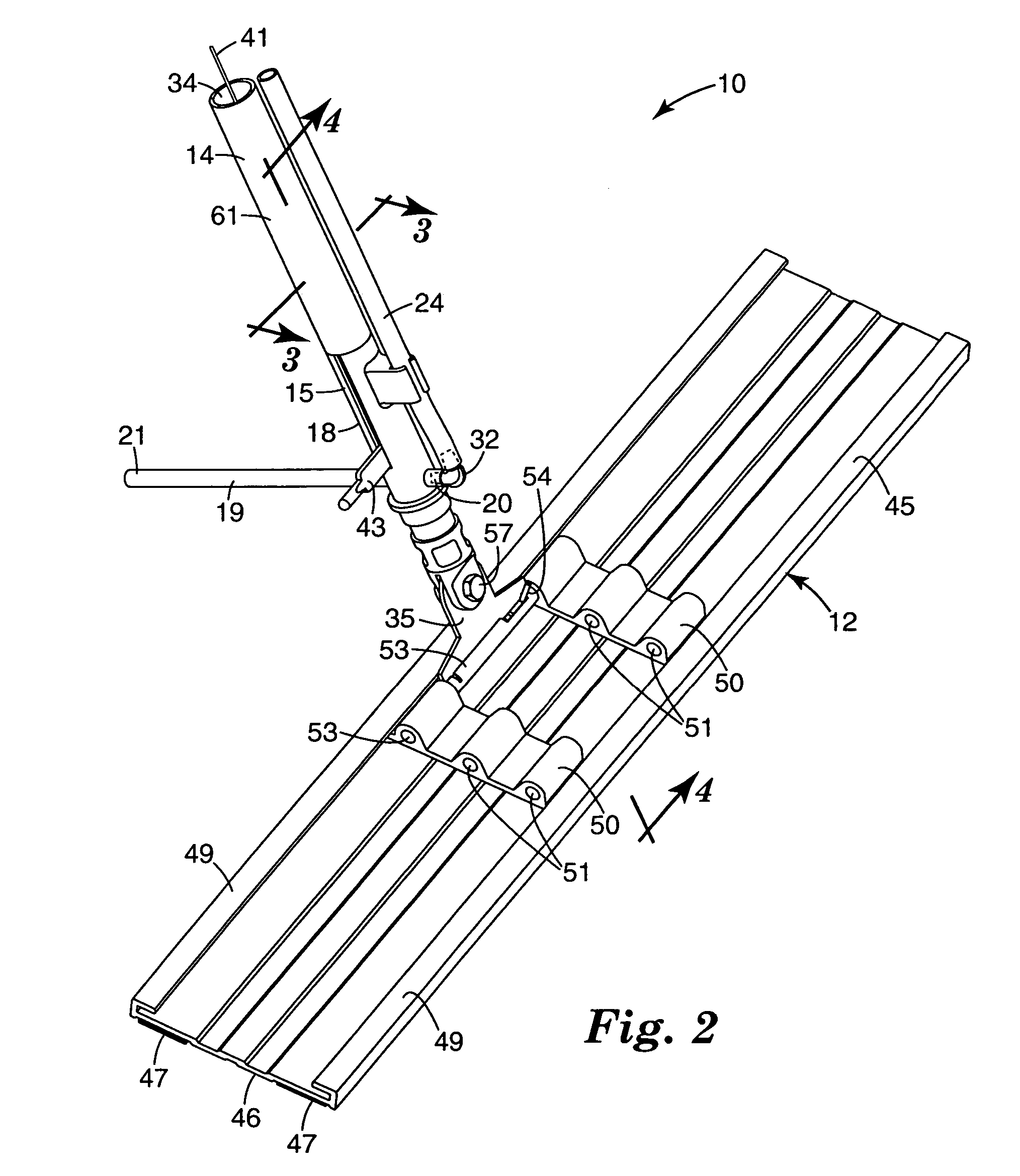 Mop assembly and cart