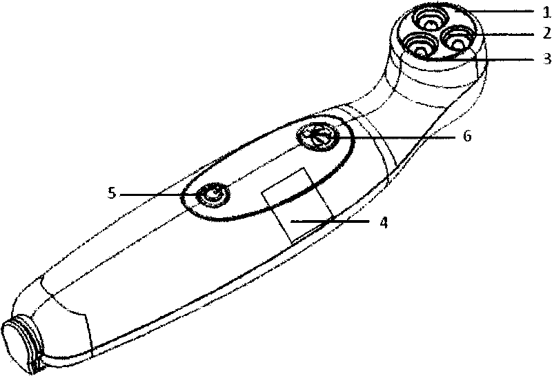 Vibration massager with red light transilluminating function