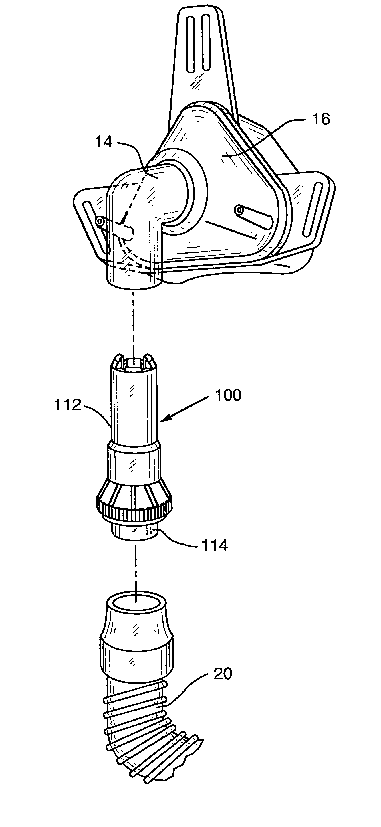 Swivel device utilizing bearing clearance to allow carbon dioxide laden exhaust