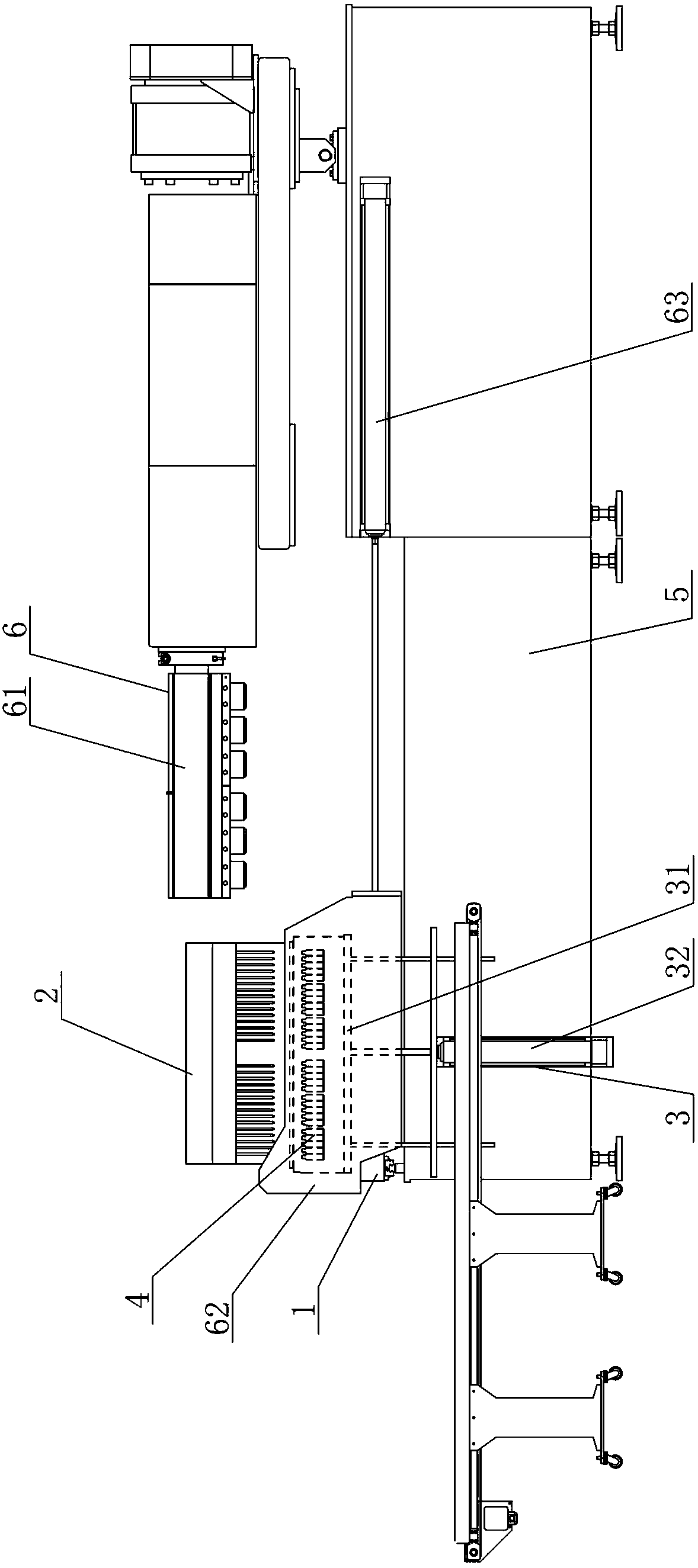 Plastic ampoule blowing-filing and sealing integrated machine