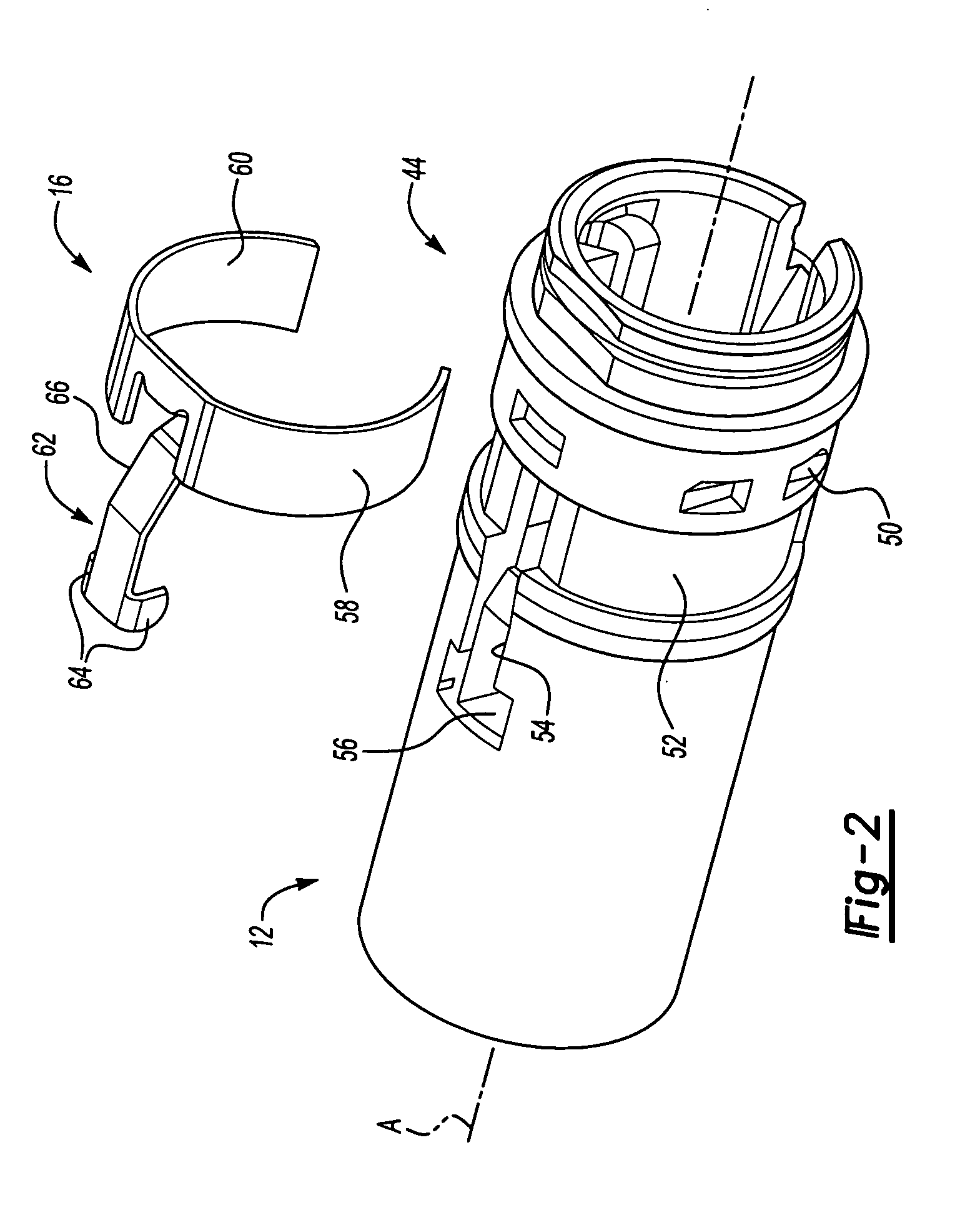 Front loading lock assembly