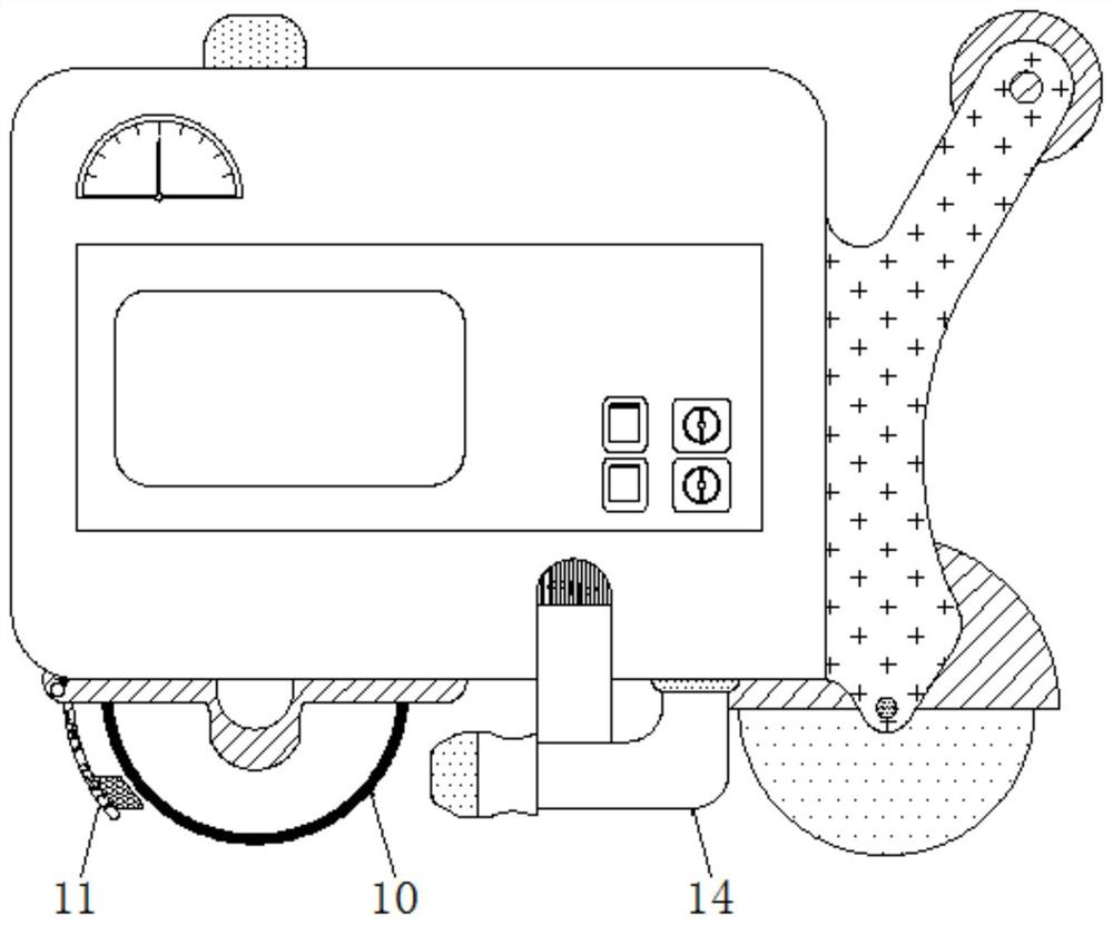 Slotting device overcoming incapability of changing slit depth and poor dust removal effect