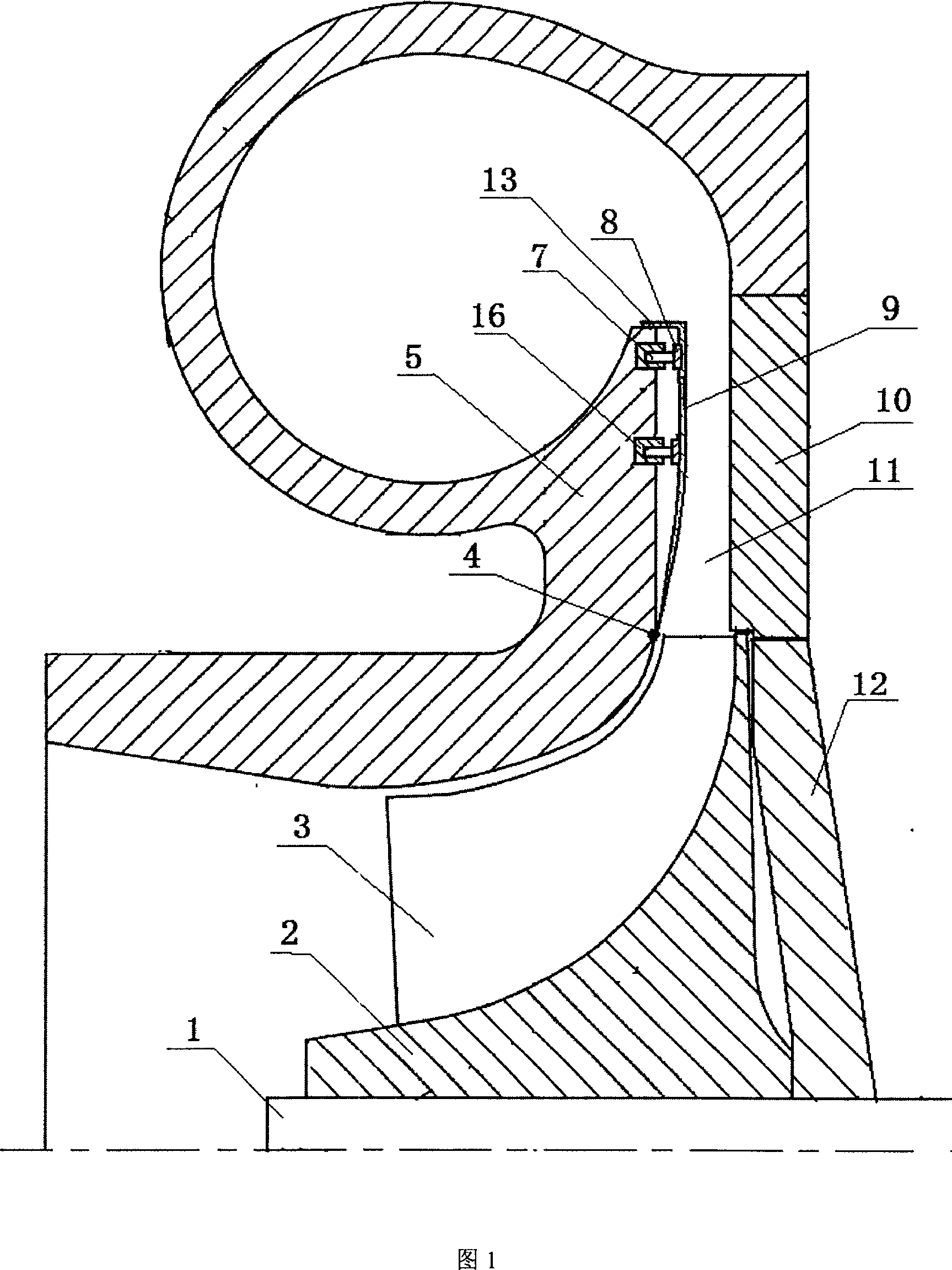 Controllable profile vaneless diffuser for centrifugal compressor