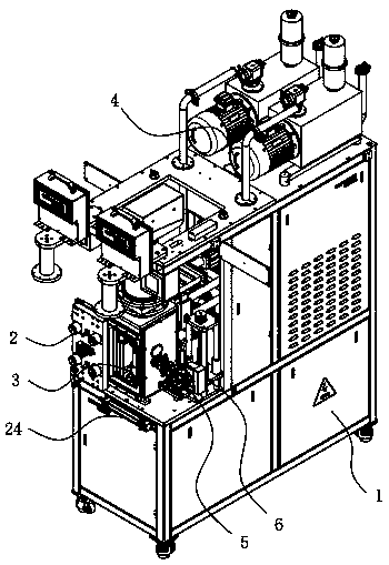 Vacuum pumping welding device and method for pressure vessel