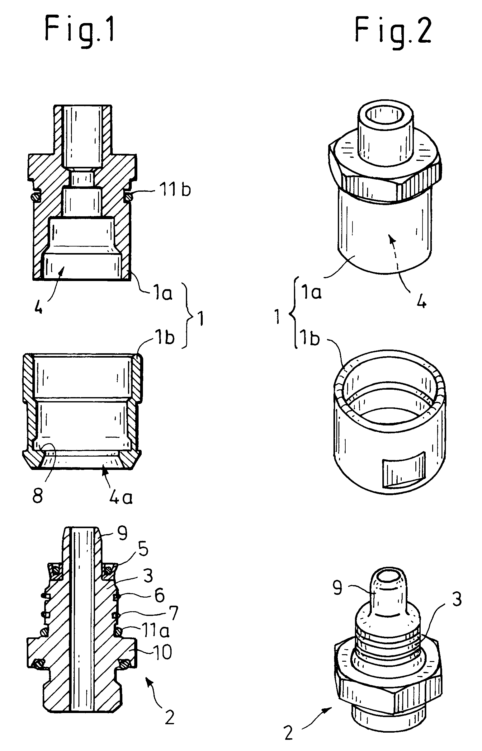 Plug-in coupling for fluidic systems