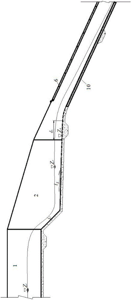 Water-sand separation building applicable to linear chute spillway