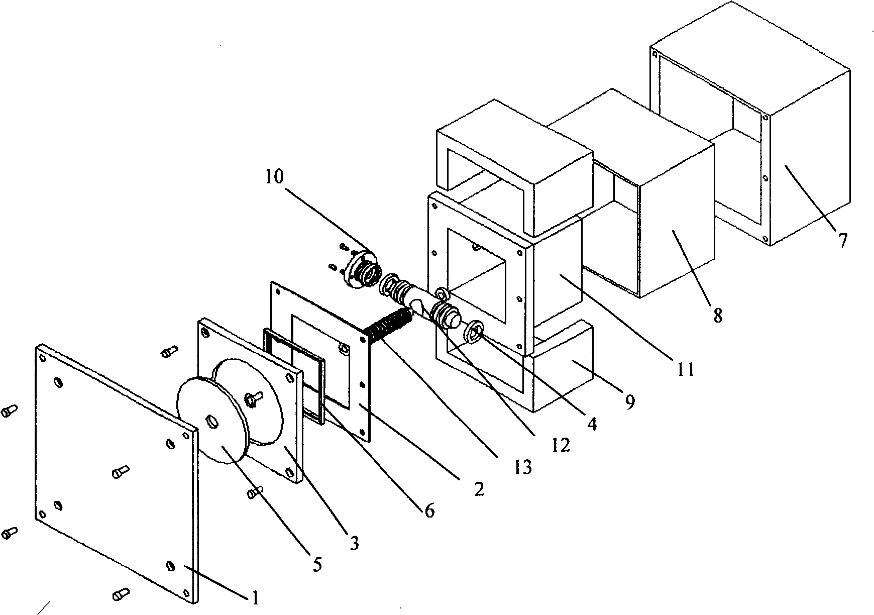 Two-dimension magnetic fluid acceleration transducer