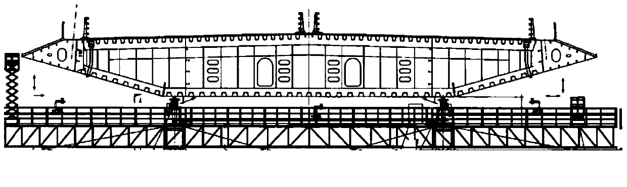 Foldable bridge detecting arm and detecting vehicle