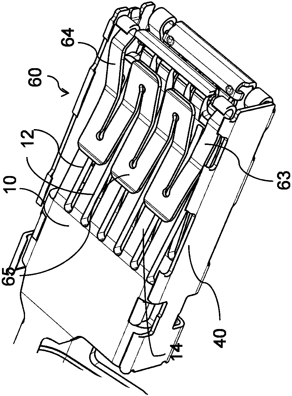 Contact terminal assembled from at least two parts