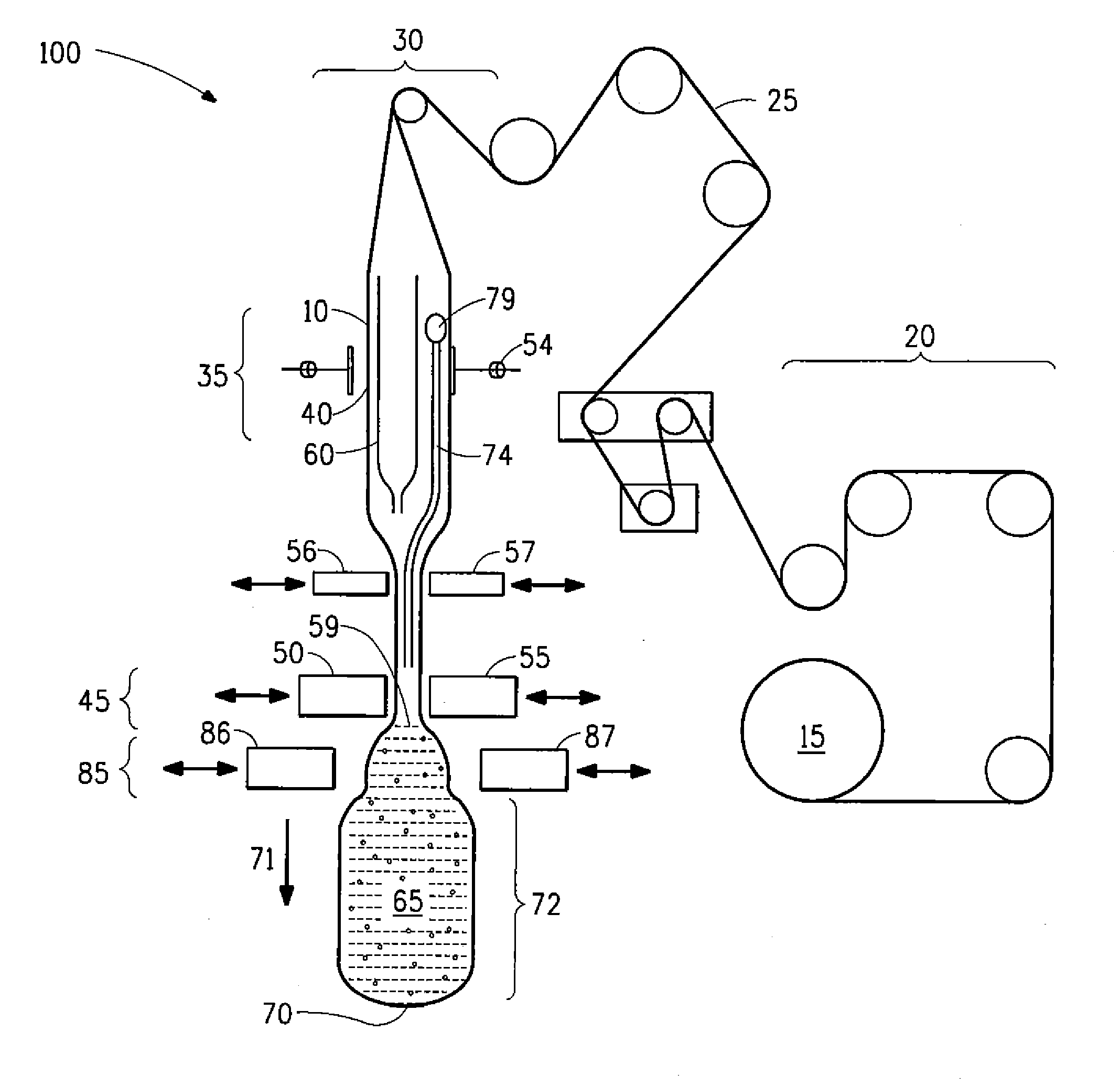 Process and apparatus for pouch-forming with optimized fill-accuracy and headspace