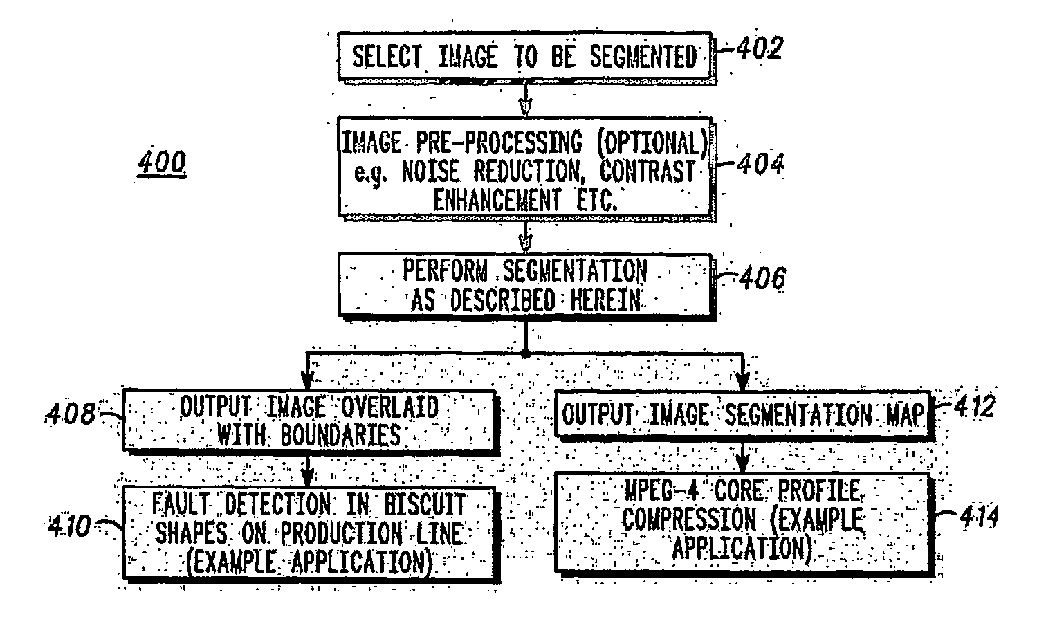 Method for segmenting an image and an image transmission system and image transmission unit therefore