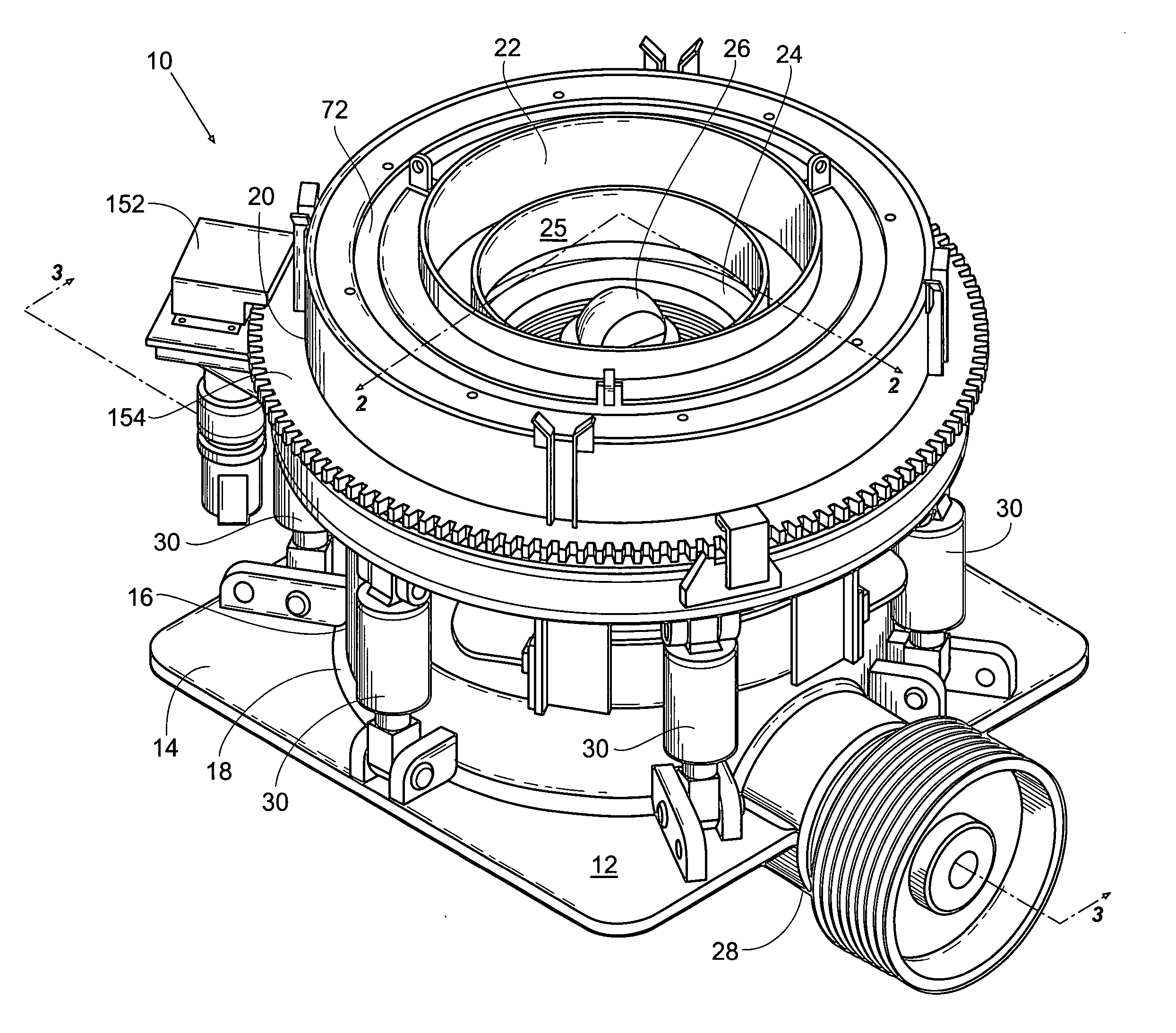 Cone rock crusher