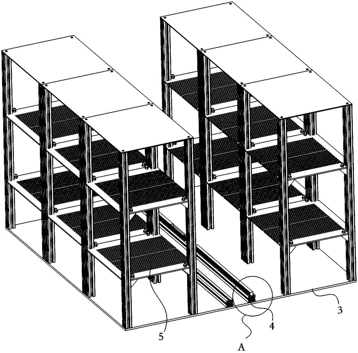 Vehicle-mounted automatic three-dimensional storage mechanism for express robot