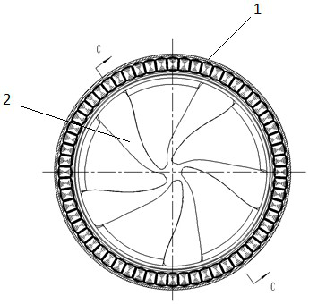 Annular electric propeller driven by axial magnetic flux motor