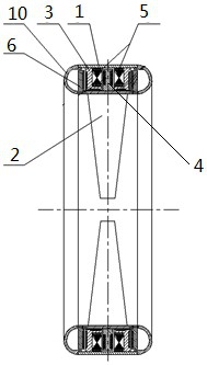 Annular electric propeller driven by axial magnetic flux motor