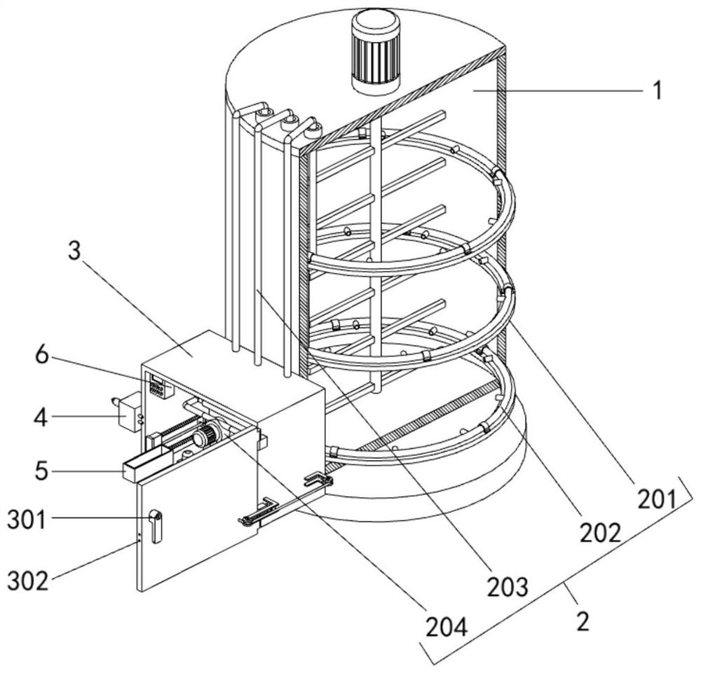 Production monitoring multi-stage sampling device for chemical product processing and sampling method of production monitoring multi-stage sampling device