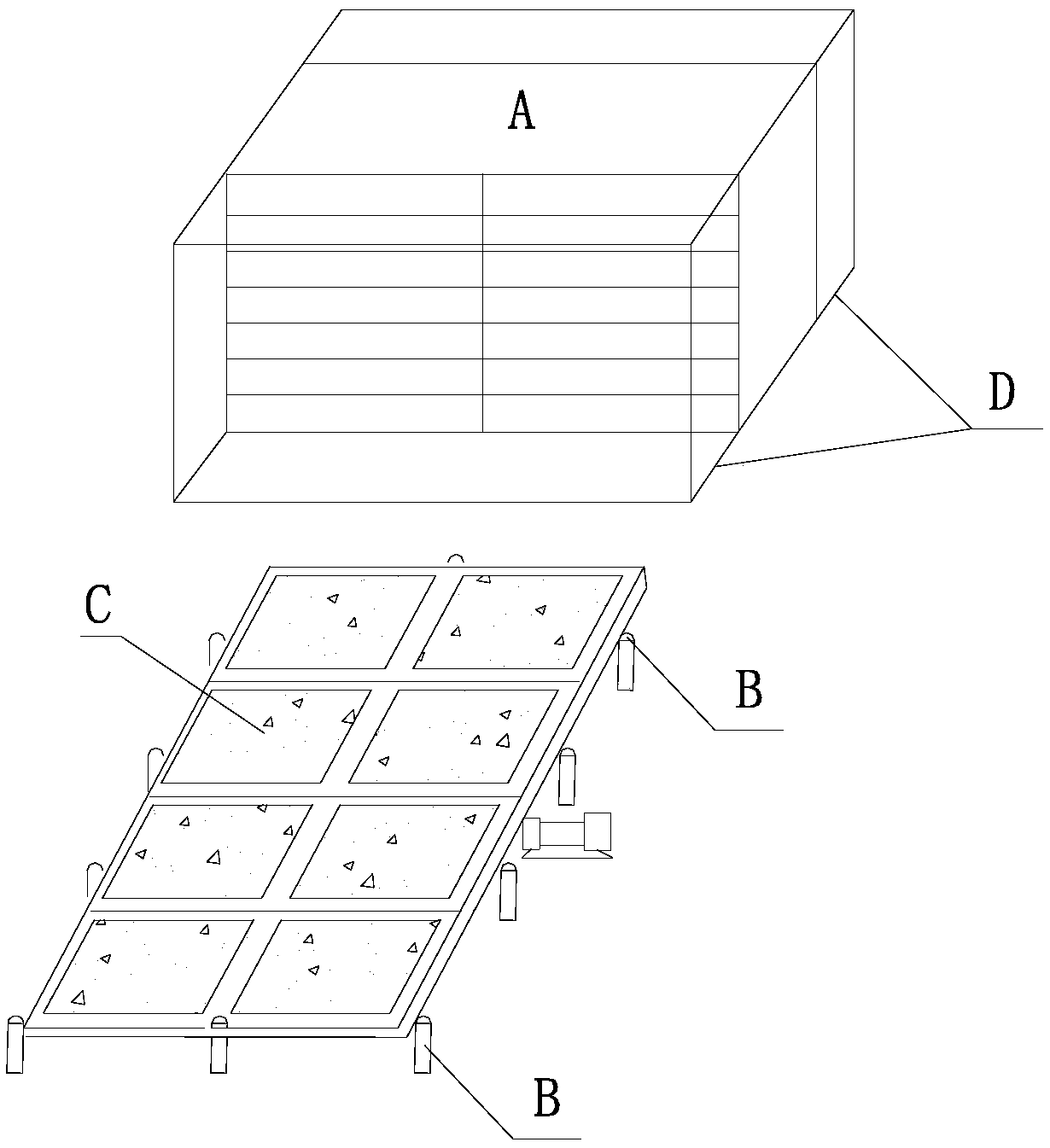 Closed loop type conveying system for building concrete wallboard prefabricated part production line