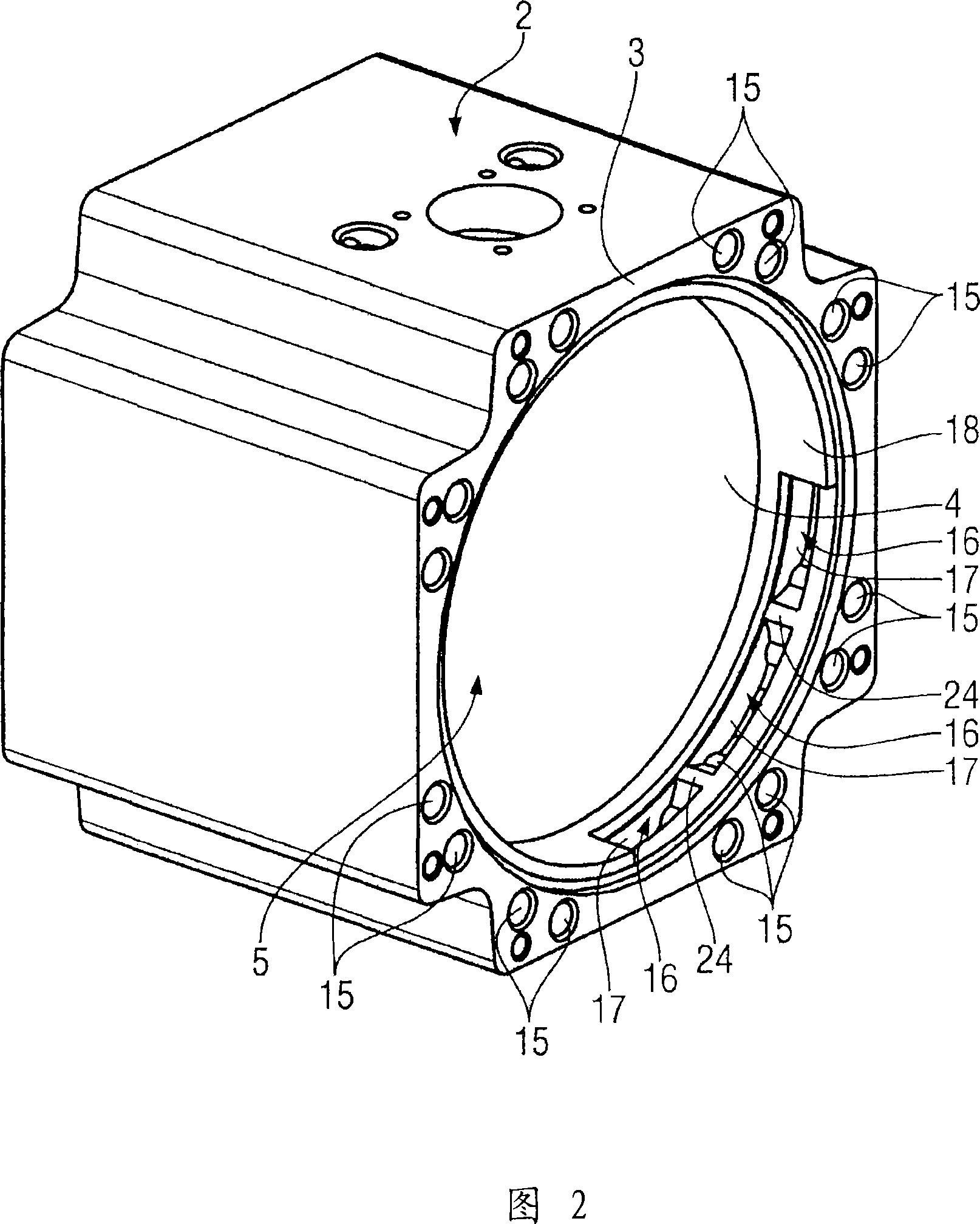 Housing of an electrical machine comprising cooling channels extending in a housing wall