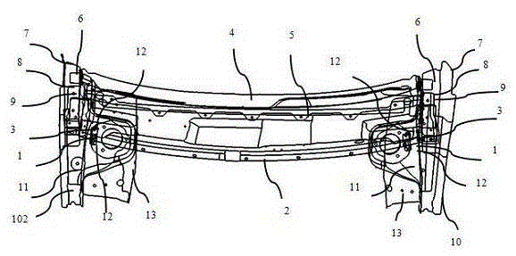 Anti-cracking drain channel structure and mounting method